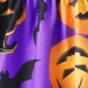 2pcs Toddler Girl Halloween Letter Pumpkin Print Sleeveless Dress and Ruffled Cardigan Set Purple