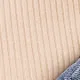 3 قطع طفلة 100٪ قطن طباعة الفهد ممزق تنورة الدنيم وحروف طباعة الضلع رومبير طويل الأكمام مع مجموعة عقال المشمش البني