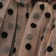 Toddler Girl Polka dots Flutter-sleeve Mesh Splice Dress Black