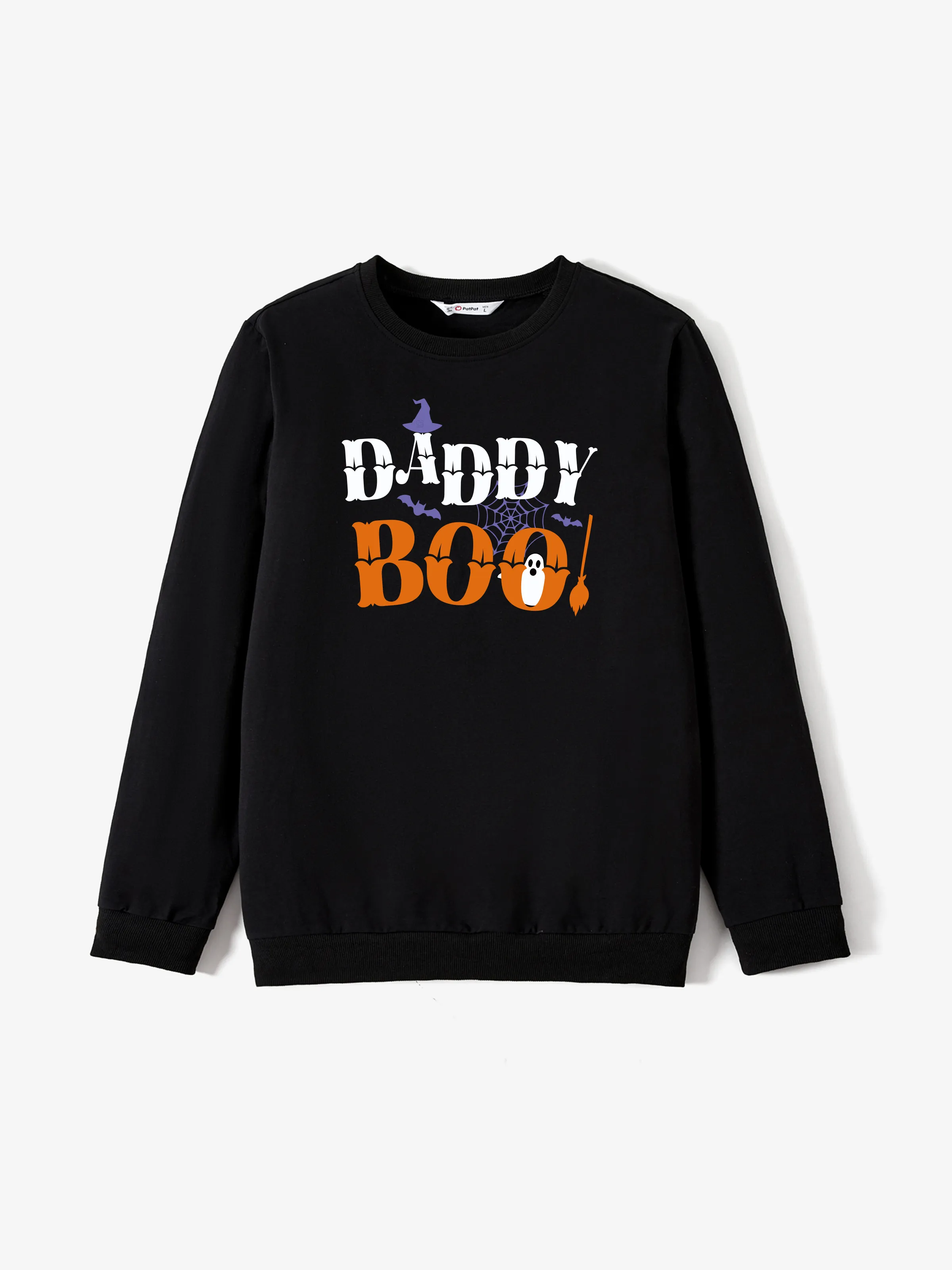 

Halloween Family Matching Cotton Black Spooky Elements Funny Text Tops