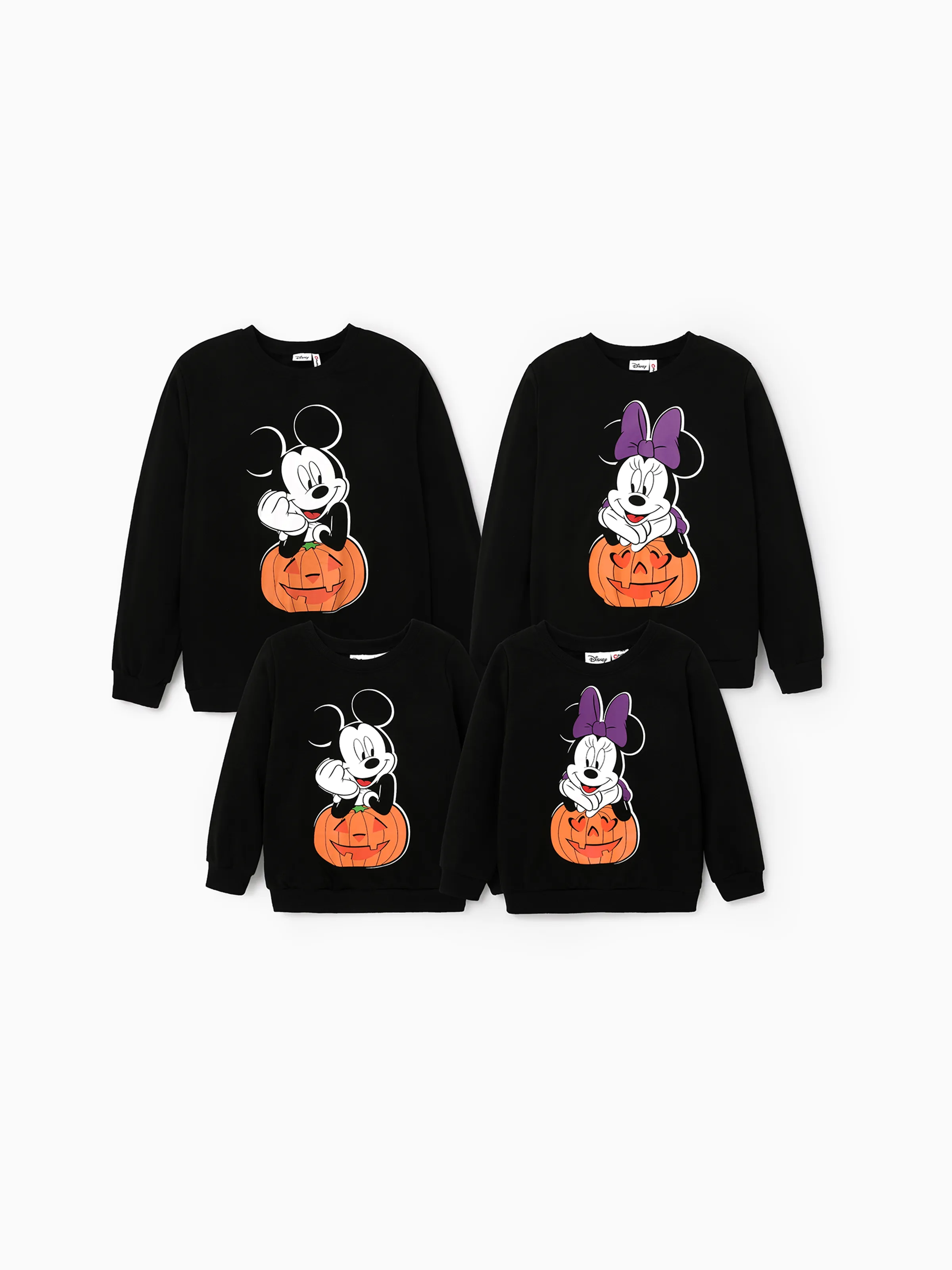 Disney Mickey and Friends Family Matching Minnie and Mickey Halloween Sweatshirt