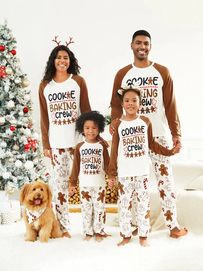 Noël Look Familial Manches longues Tenues de famille assorties Pyjamas (Flame Resistant)