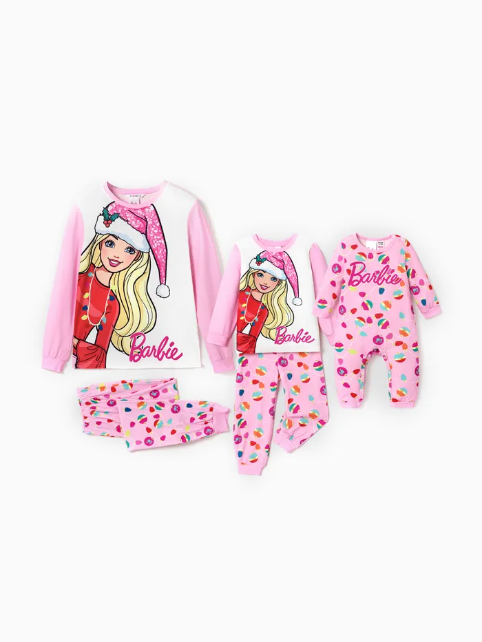 Barbie Natale Io e la mia Mamma Pigiami Coordinati per tutta la famiglia (Flame Resistant)