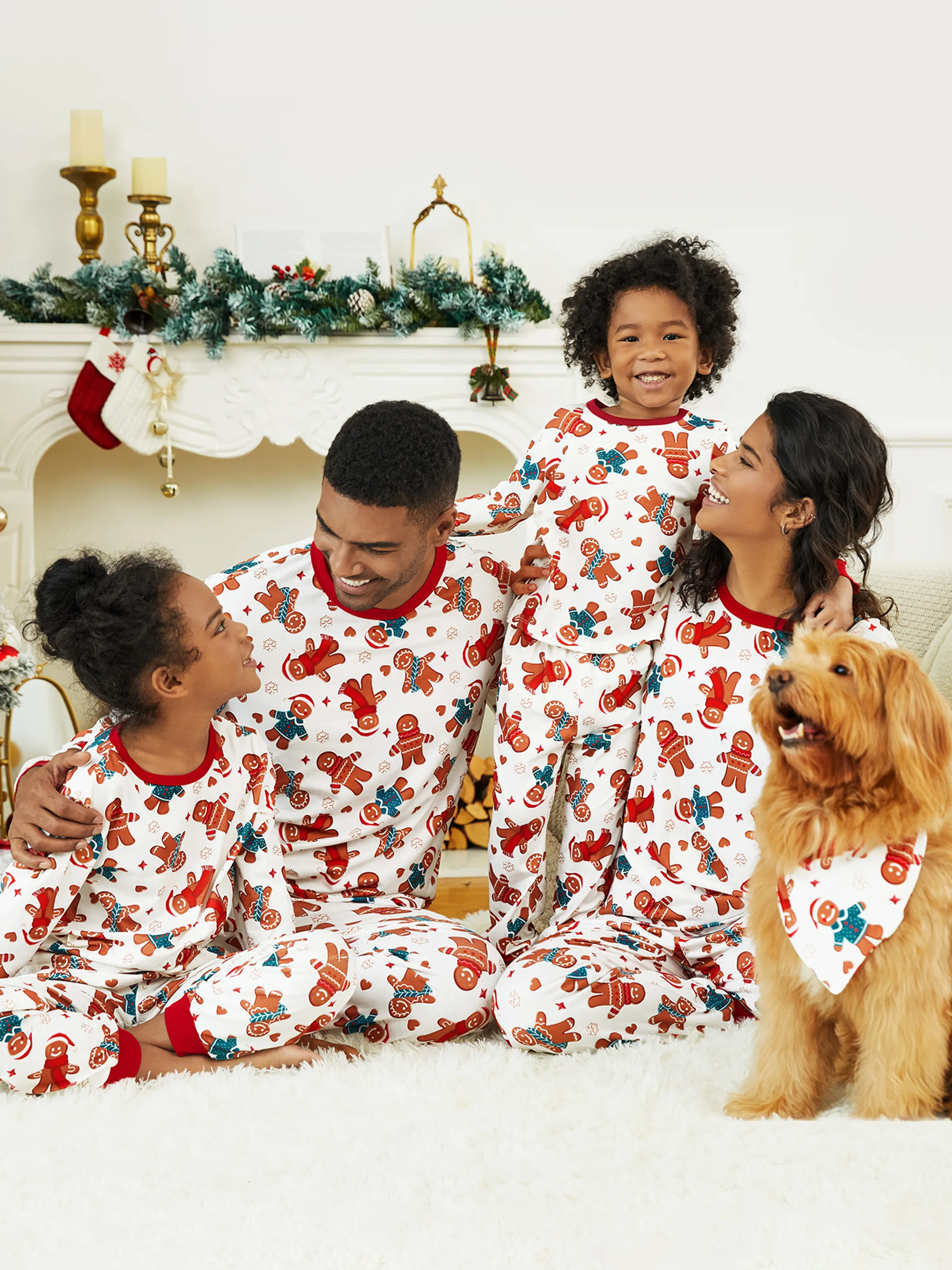 Natale Look per tutta la famiglia Manica lunga Coordinati per tutta la famiglia Pigiami (Flame Resistant)