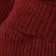 Baby Boy/Girl 3pcs Solid Ribbed Long-sleeve Pullover and Trouser Set Burgundy