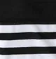 Toddler Boy Stripe Splice Chest Pocket Decor Long-sleeve Tee Black