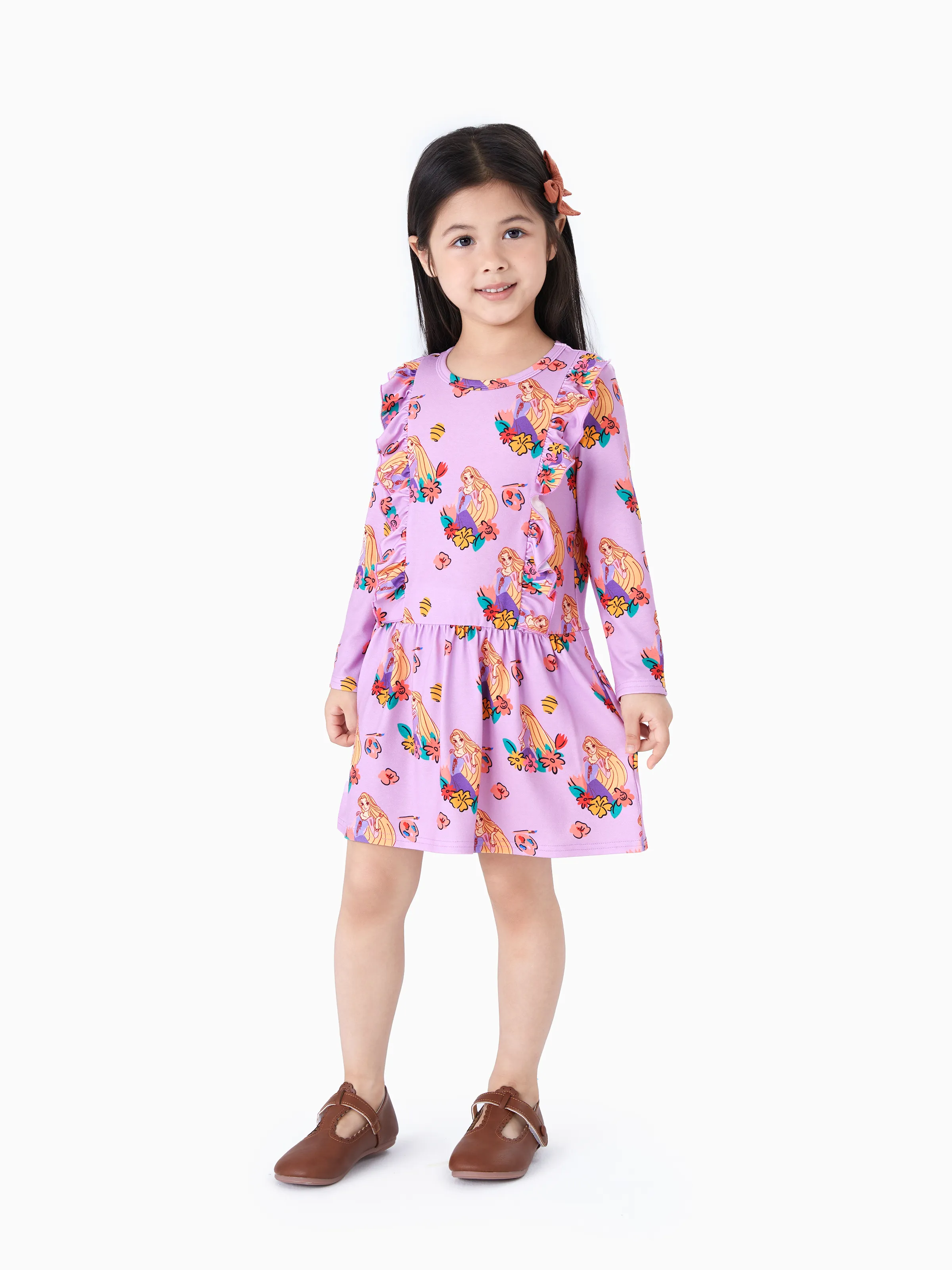 

Disney Princess Toddler Girls Moana/Ariel/Rapunzel 1pc Naia™ Floral Ruffled Dress