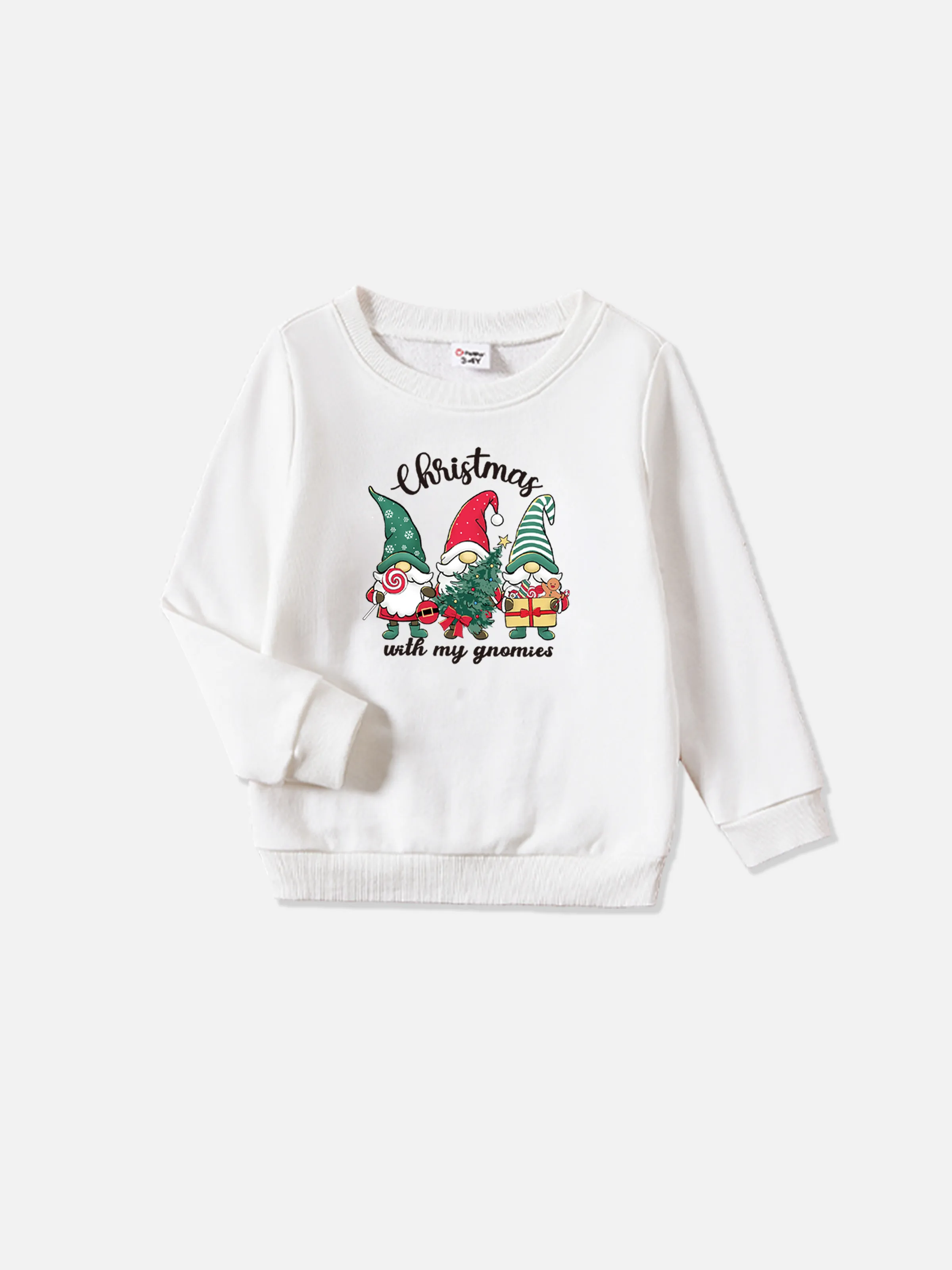 

Christmas Family Matching Tops Christmas with My Gnomies Long Sleeves Graphic Sweatshirt