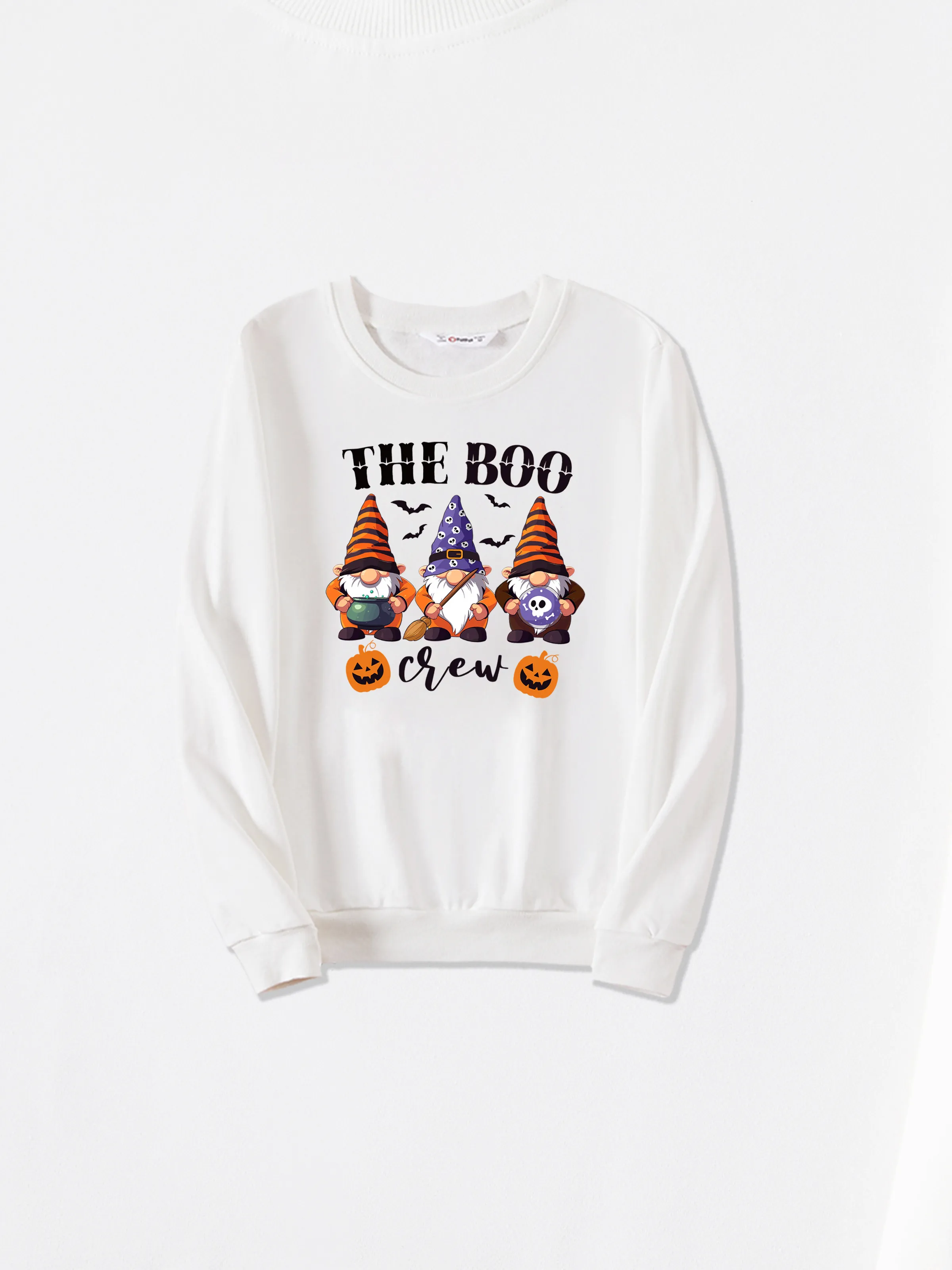 

Halloween Family Matching Long Sleeves The Boo Crew Gnome Graphic Tops