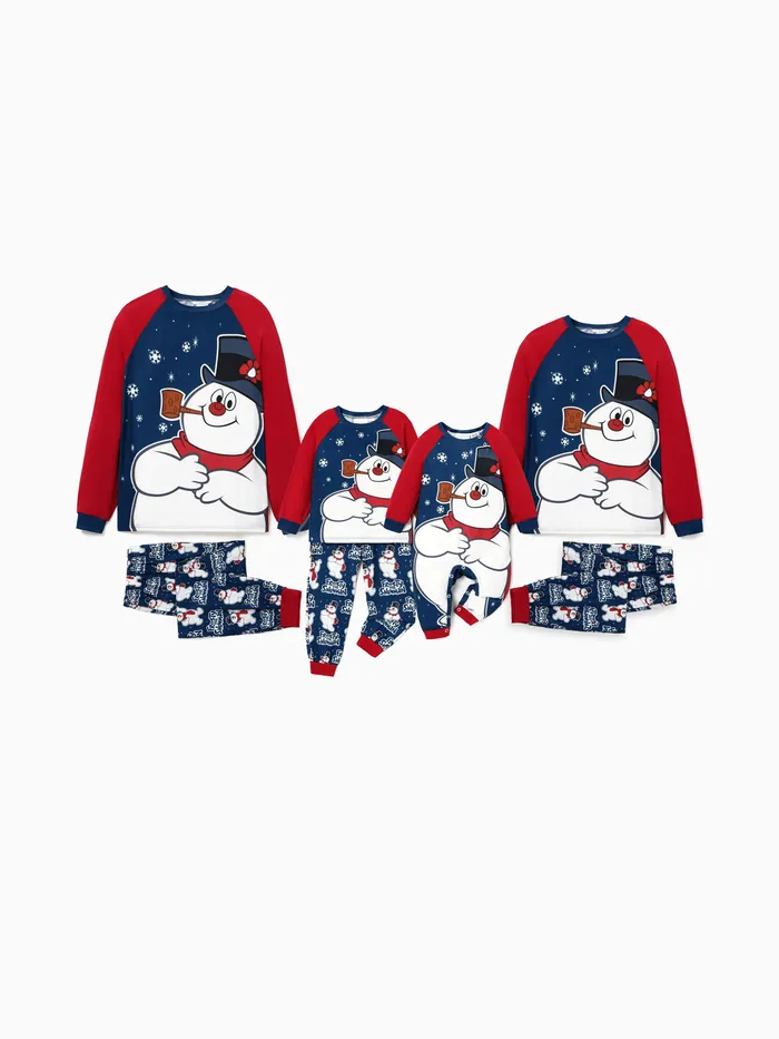 Frosty The Snowman Family Matching Christmas Long-sleeve Pajamas(flame resistance)
