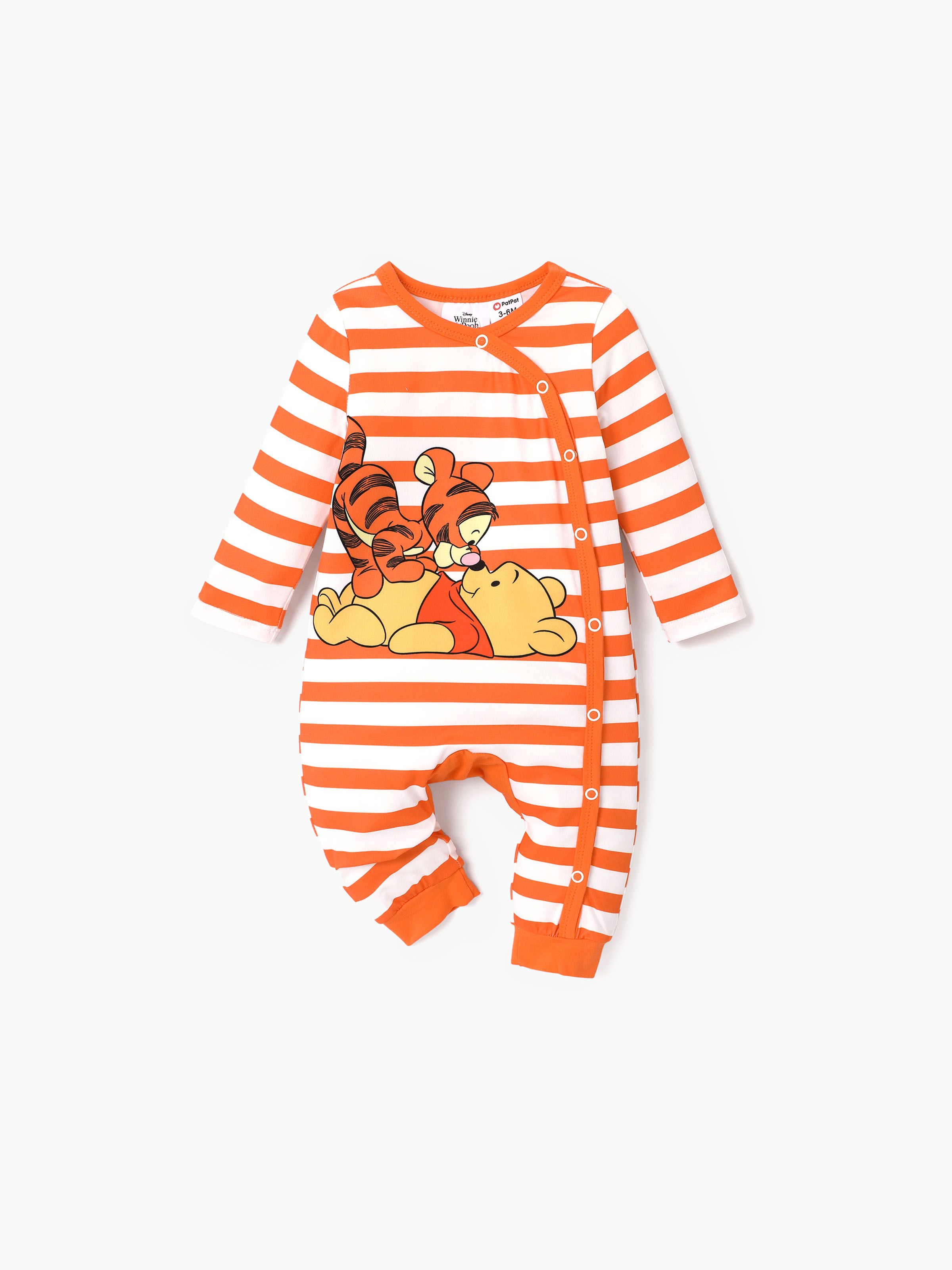 

Disney Winnie the Pooh Baby Girl/Boy Stripe & Character Print Long-sleeve Jumpsuit