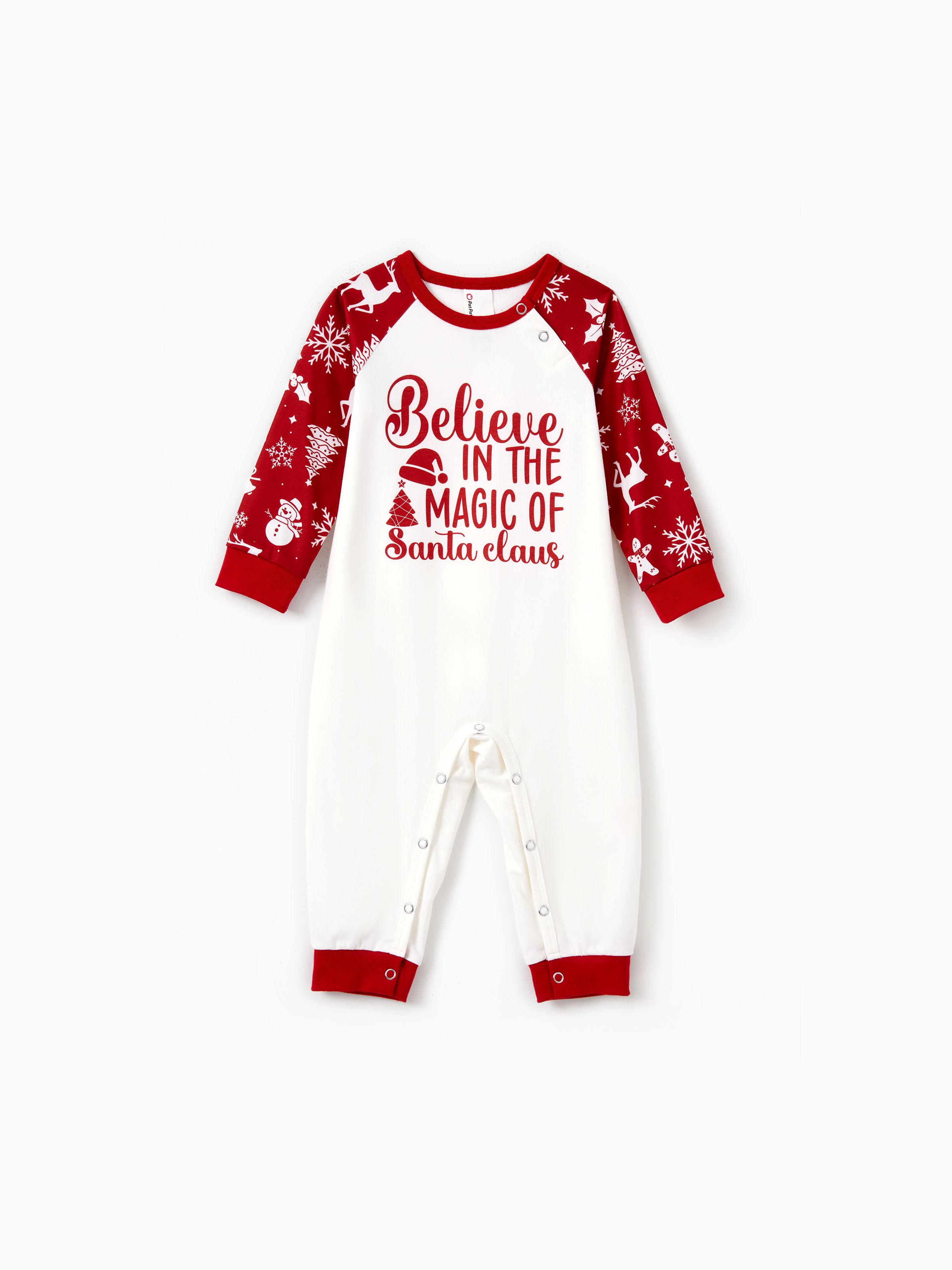 

Christmas Family Believe in the Magic of Santa Claus Pajamas Sets with Drawstring and String ( Flame Resistant )