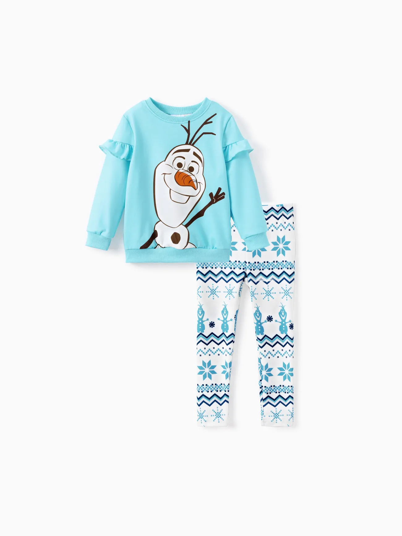 

Disney Frozen Toddler Girls Elsa 2pcs Floral Flutter-sleeve Sweatshirt with Leggings Set