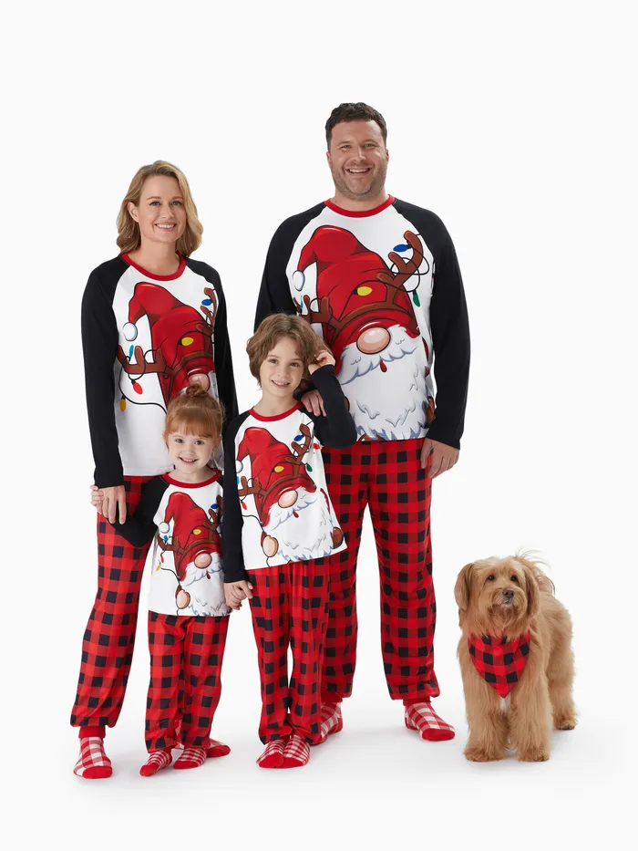 Weihnachten Familien-Looks Langärmelig Familien-Outfits Pyjamas (Flame Resistant)