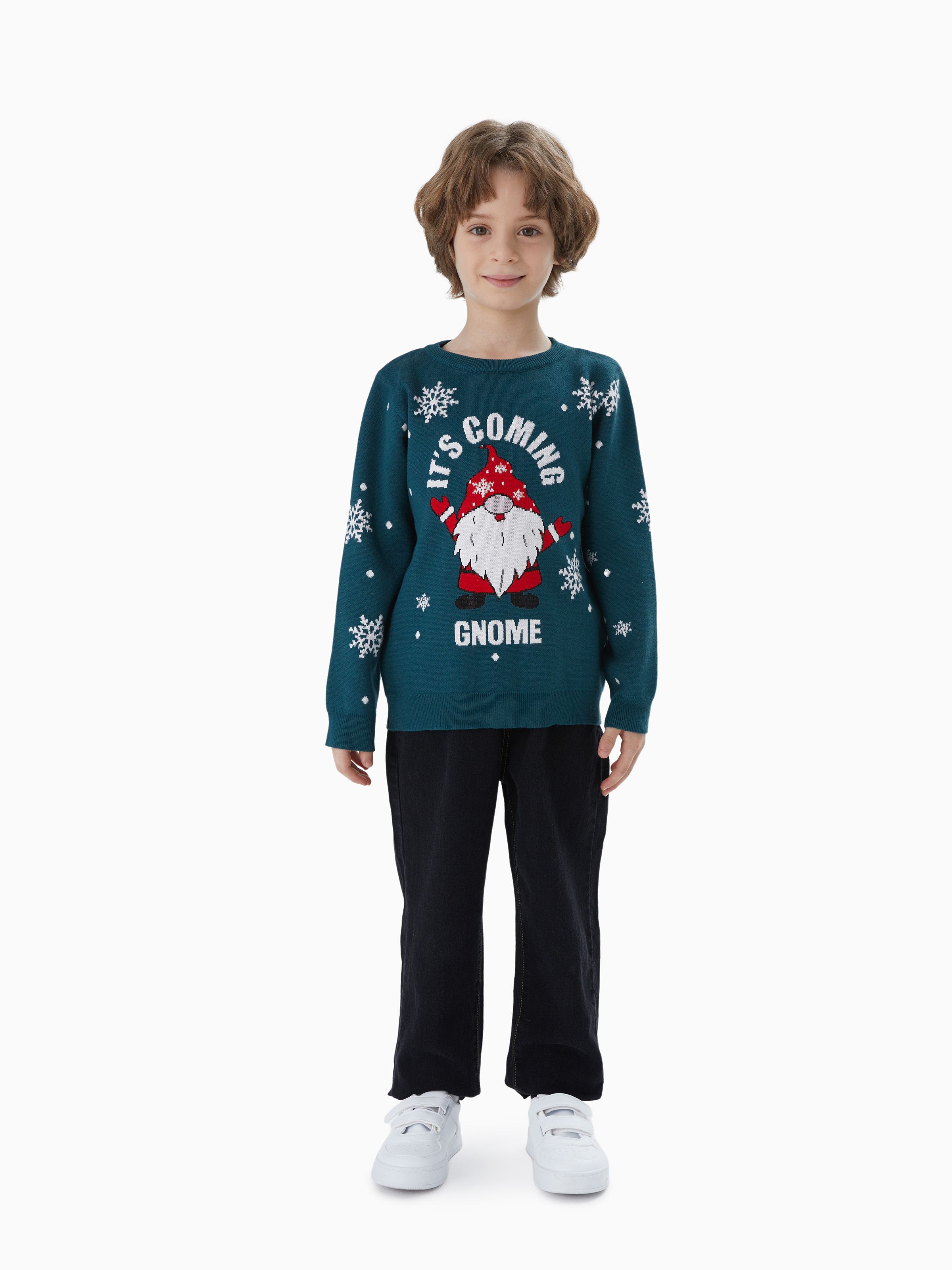 Gnome Sweater Green Matching Christmas for Family Snowflake Long Sleeves Only 25.99 PatPat GLB Mobile