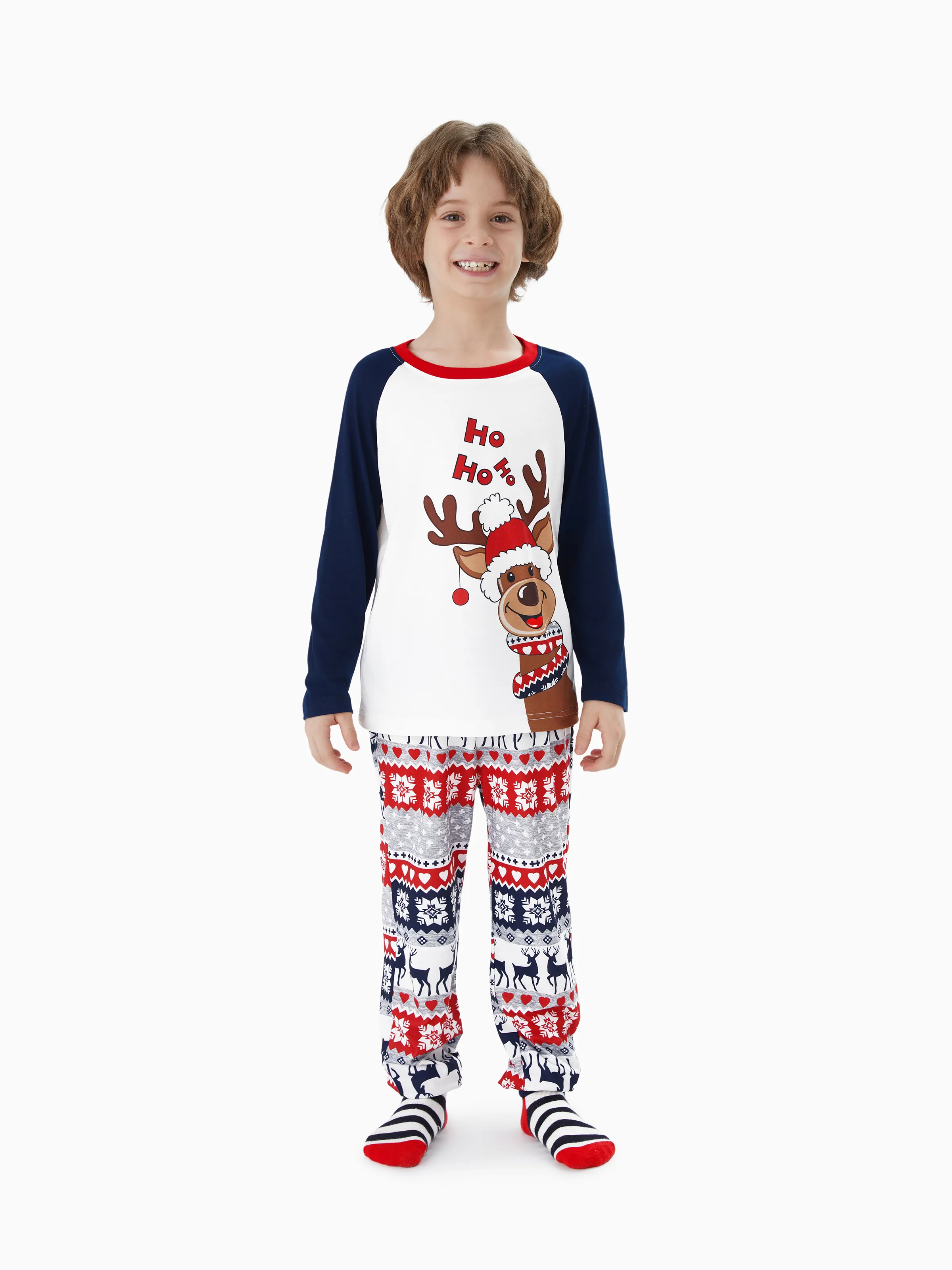 

Christmas Family Matching Cute Reindeer Print Pajamas Sets