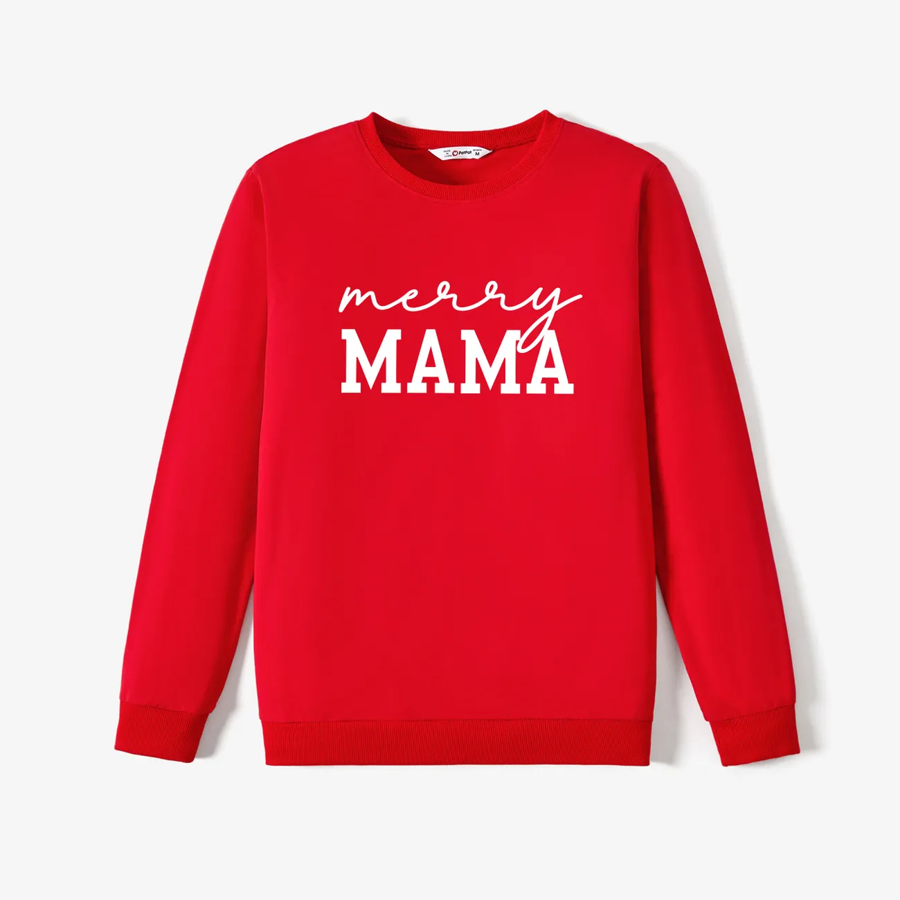 

Christmas Tops Mommy and Me Red&White Long Sleeves Merry Sweatshirt