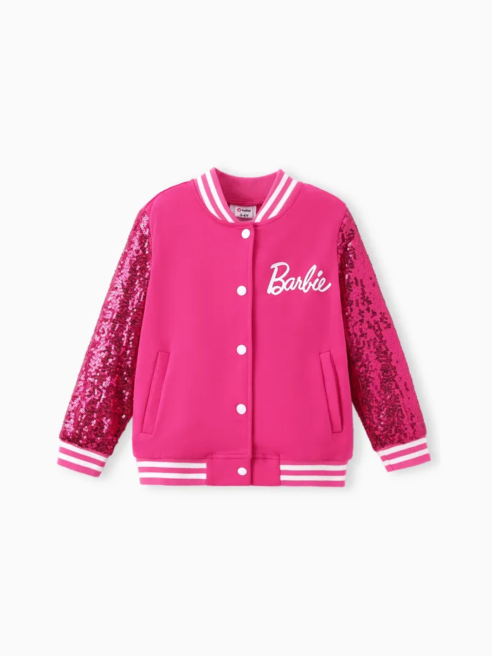 Barbie Niña Pequeña / Niña Chaqueta bomber con manga de lentejuelas