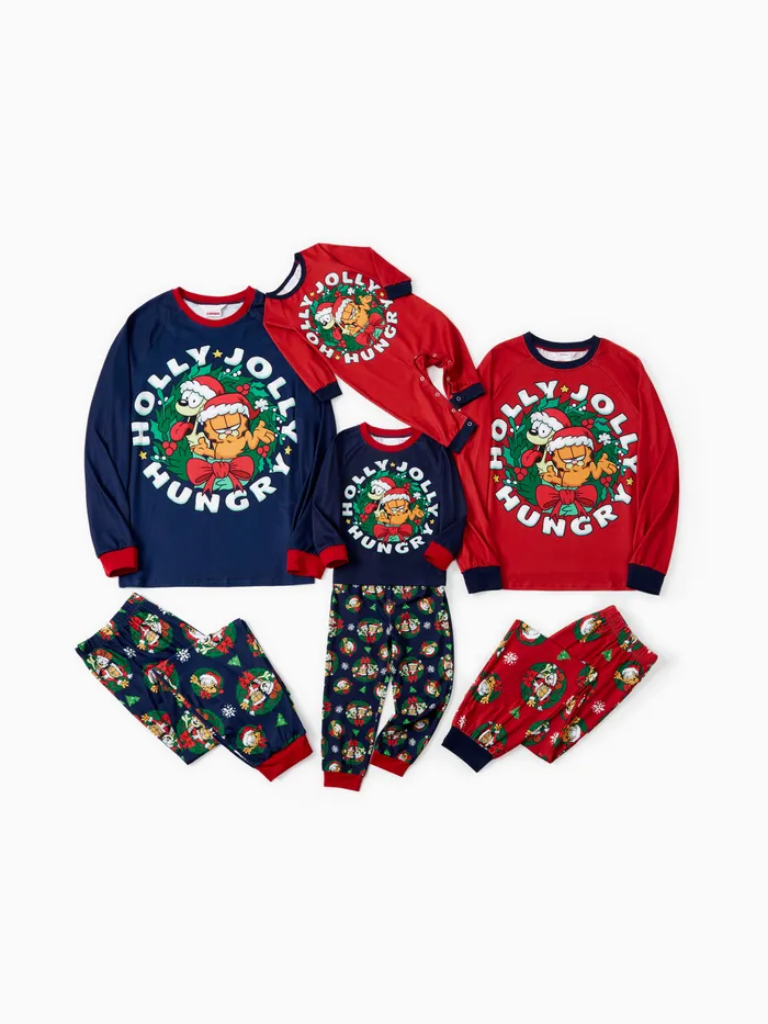 Garfield Family matching Christmas Print Pajama Set(Flame Resistant) 
