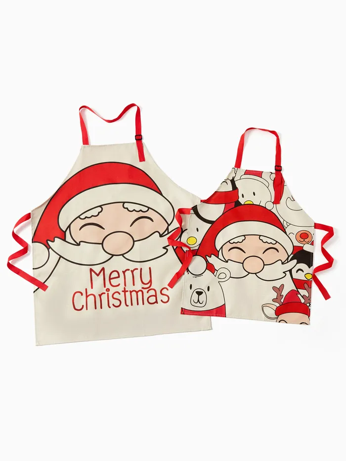 Christmas Family Matching Santa Claus Graphic Merry Christmas Aprons