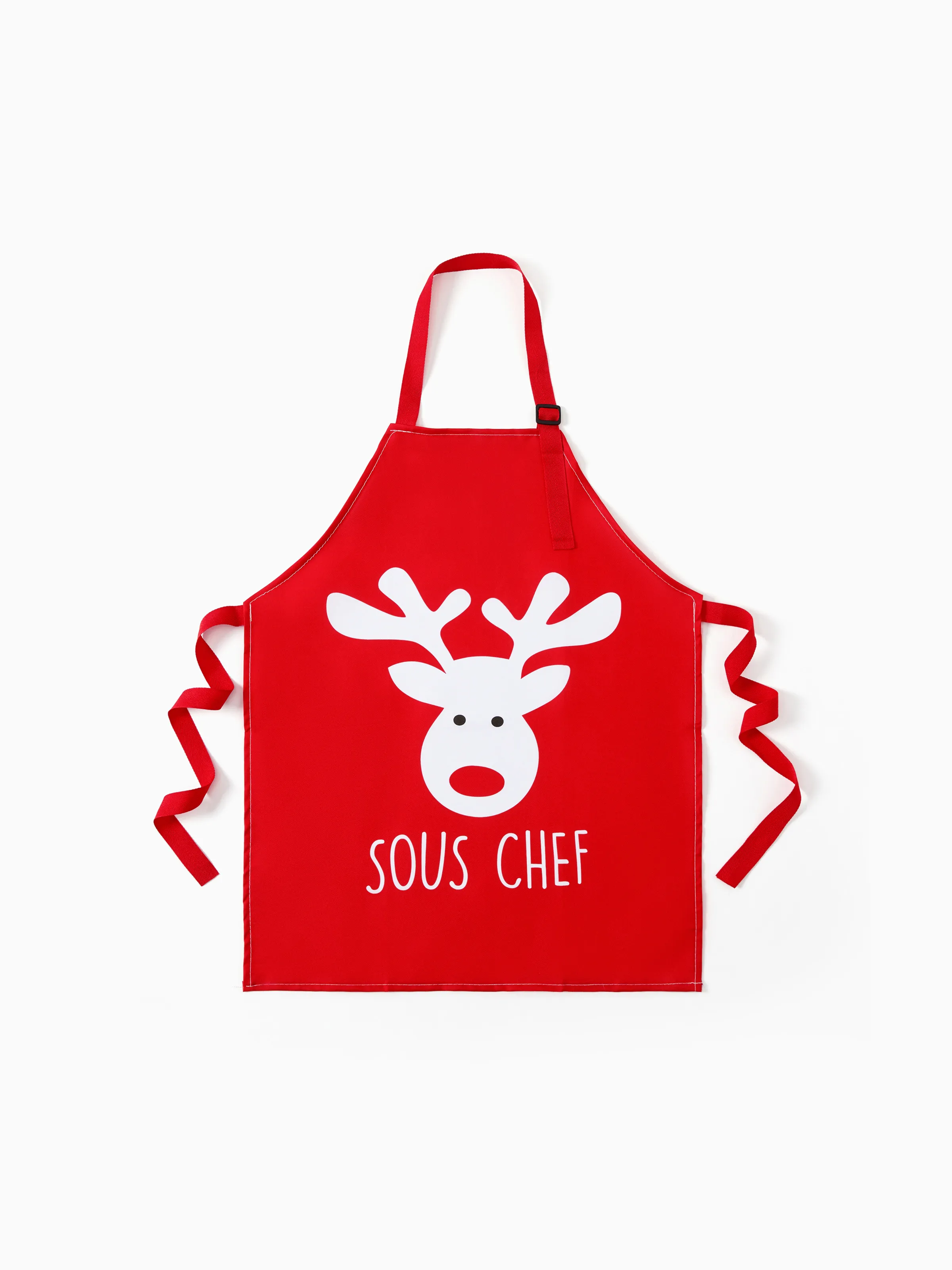 

Christmas Family Matching Reindeer Graphic Head/Sous Chef Xmas Waterproof Apron Sets