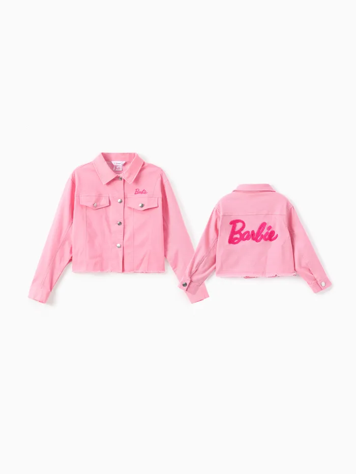 Barbie Mommy And Me 1pc Barbie Logo Embroidered Long-sleeve Denim Jacket  