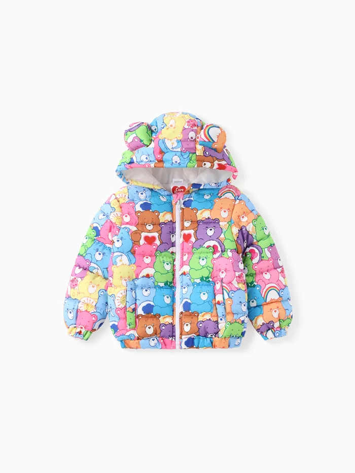 Care Bear Toddler Unisexe 1pc Personnage Allover Print 3D Oreille Capuche Veste Manteau 