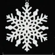 Christmas Snowflake Hanging Decorations in White Plastic for Window Displays, Christmas Trees, and Party Venues Color-F