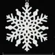 Christmas Snowflake Hanging Decorations in White Plastic for Window Displays, Christmas Trees, and Party Venues Color-F