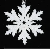 Christmas Snowflake Hanging Decorations in White Plastic for Window Displays, Christmas Trees, and Party Venues Color-C