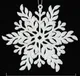 Christmas Snowflake Hanging Decorations in White Plastic for Window Displays, Christmas Trees, and Party Venues Color-A