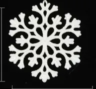 Christmas Snowflake Hanging Decorations in White Plastic for Window Displays, Christmas Trees, and Party Venues Color-E