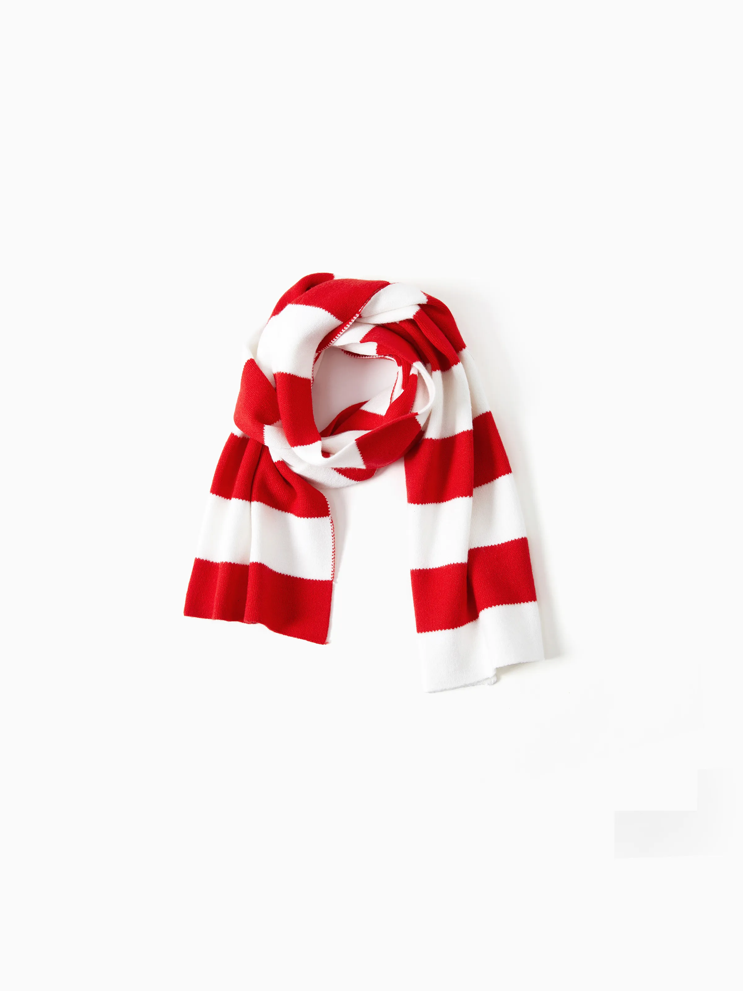 1-Piece Family Matching Classic Red Striped Scarf