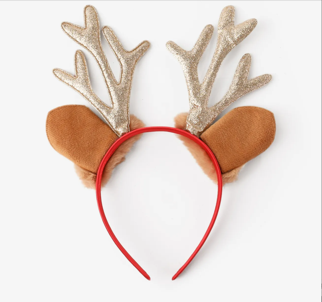 Christmas Greet Bell Elk Antler Red Headband for Toddler/kids/adult  Gold