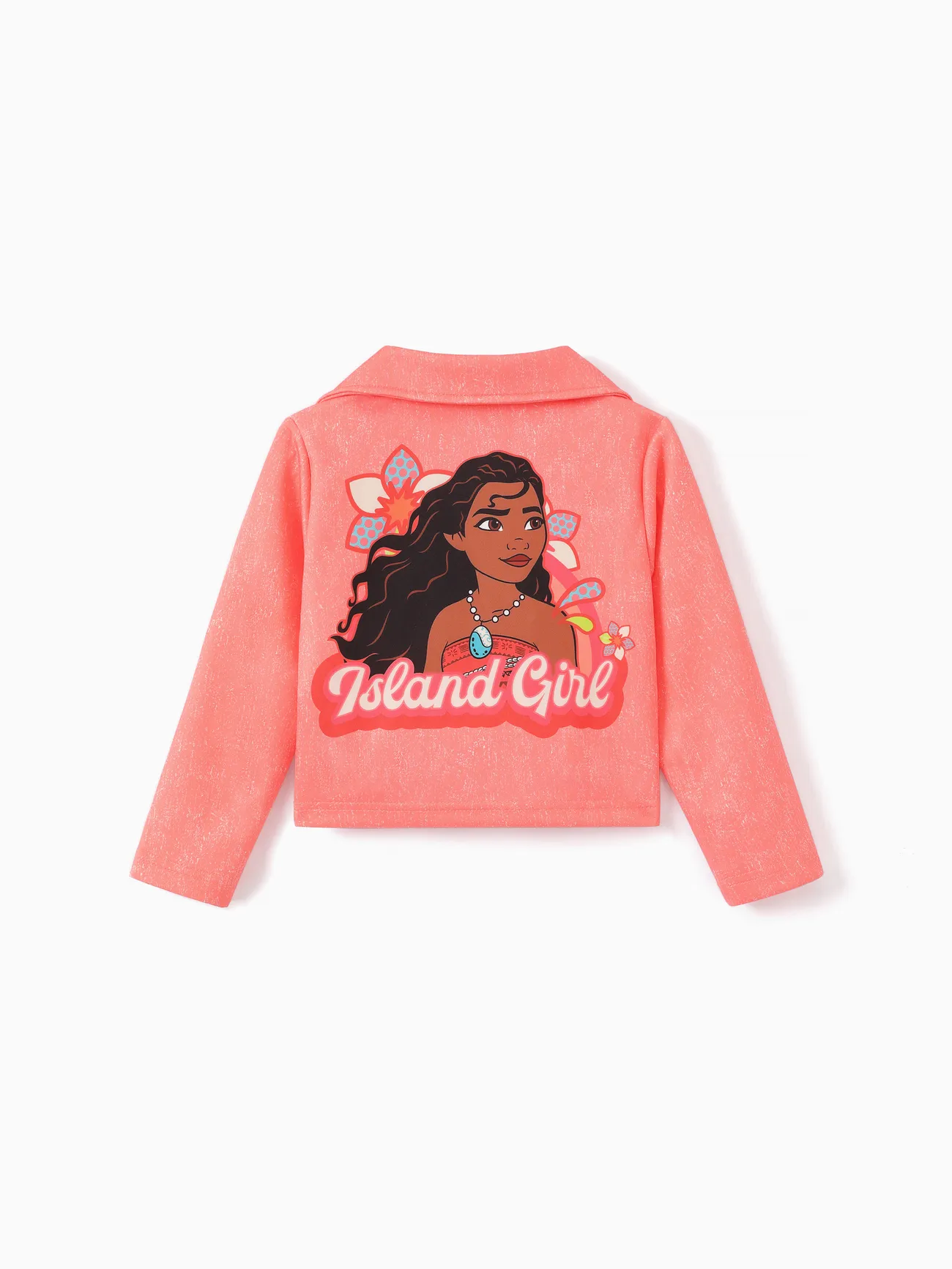 Orange - Disney Princess Toddler Girl Ariel/Moana 2pcs Motor Jacket with Tank Dress Set - image 4
