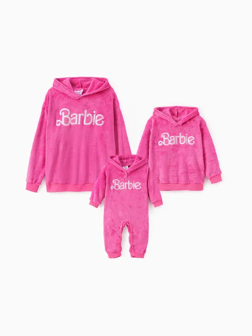 Sudadera con capucha/mono de vellón a juego con la familia Barbie