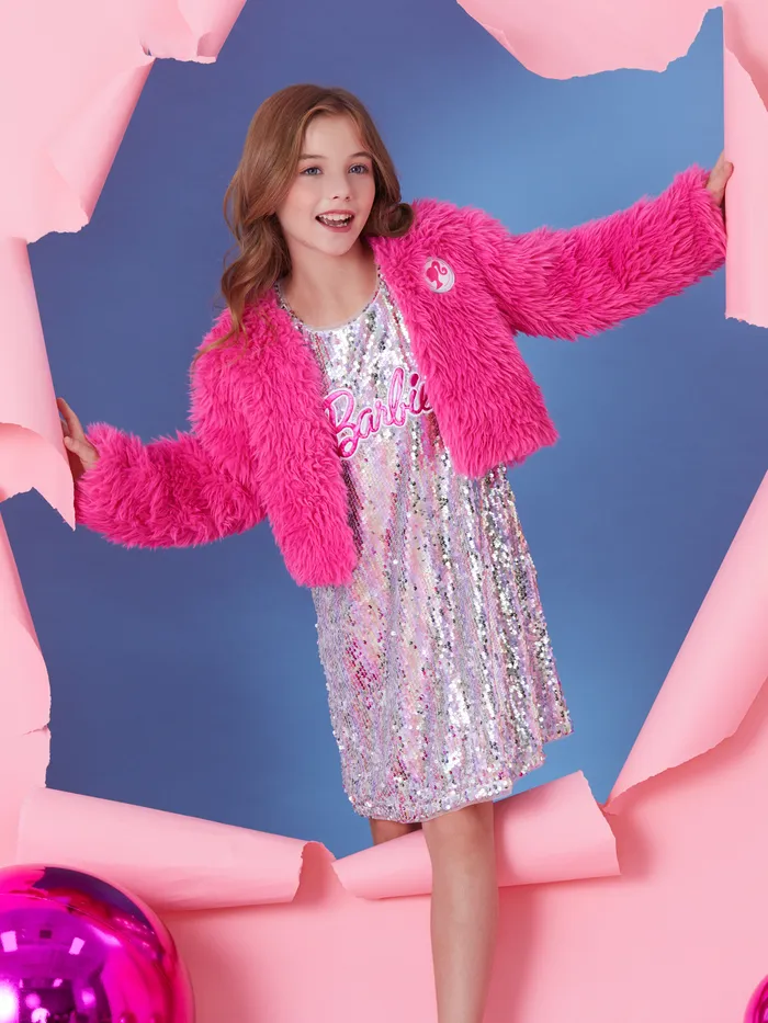 Barbie Toddler/Kid Girl 1pc Faux Fur Coat