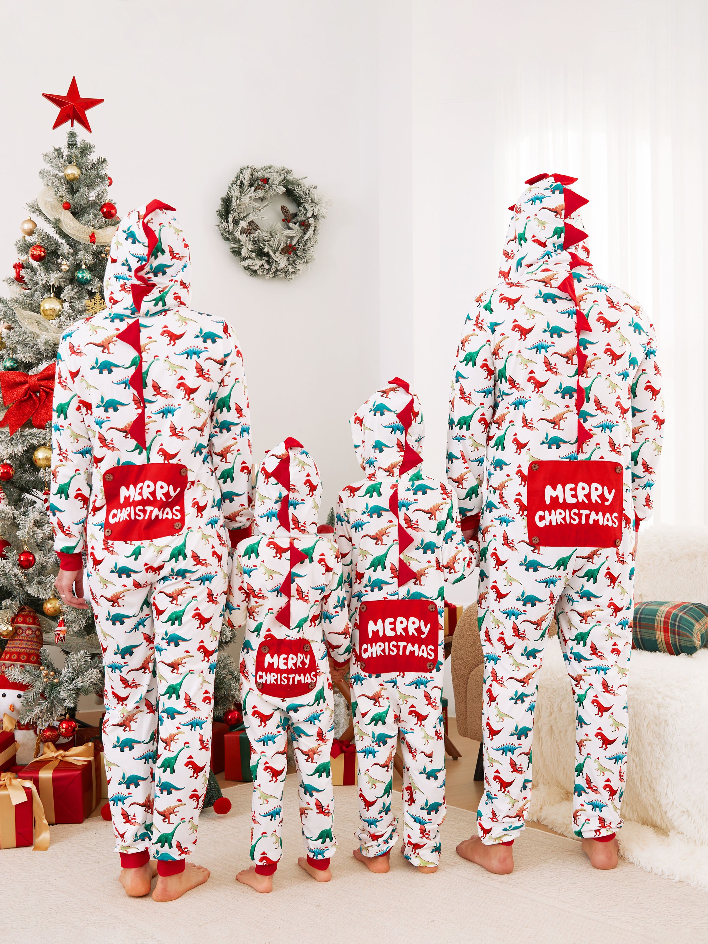 Dinosaur christmas onesie sale