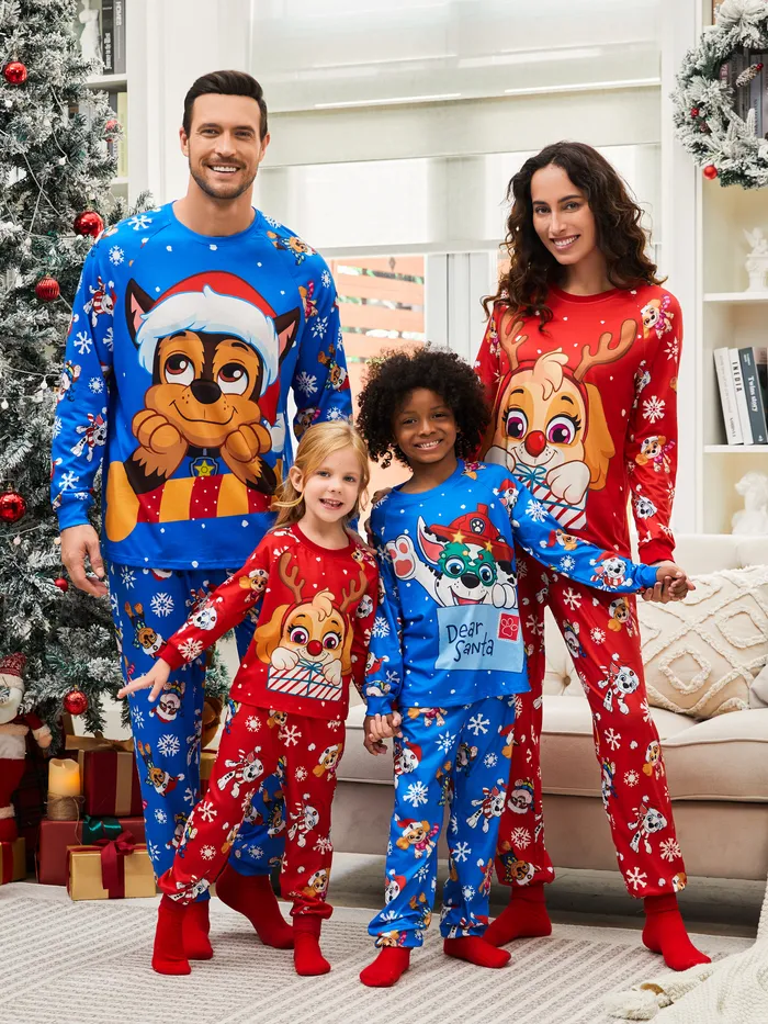 PAW Patrol Christmas Big Graphic Family Conjuntos de pijamas a juego (resistente a las llamas)