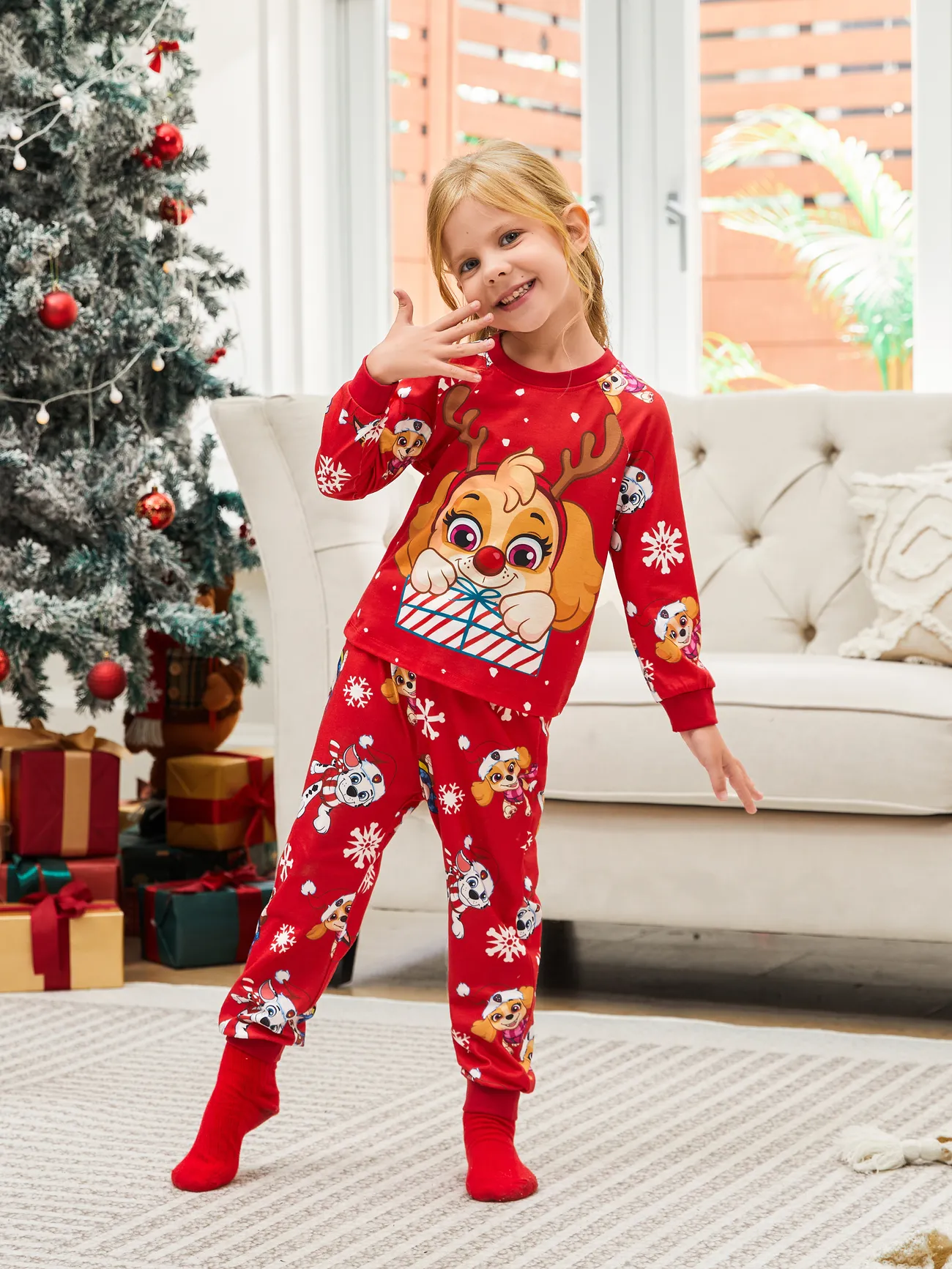 

PAW Patrol Christmas Big Graphic Family Matching Pajamas Sets(Flame Resistant)