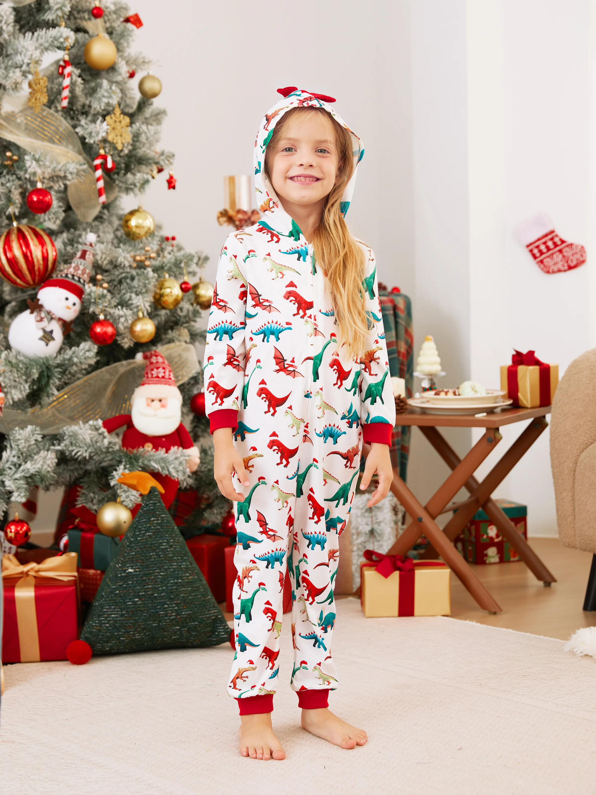 Pijama a juego familiar navideño con diseño 3D