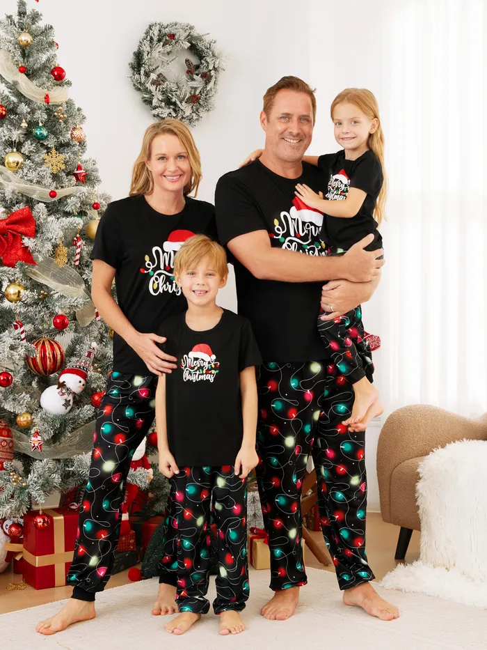 Weihnachten Familien-Looks Langärmelig Familien-Outfits Pyjamas (Flame Resistant)