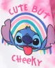 Disney Stitch Kid Boy/Girl 1pc Tie-dyed Graffiti Pattern Hooded Jacket 
 Pink