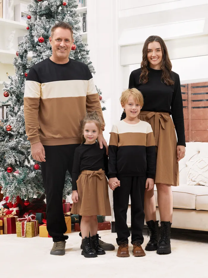 Casual Family Look Cotton Long Sleeve Matching Suits