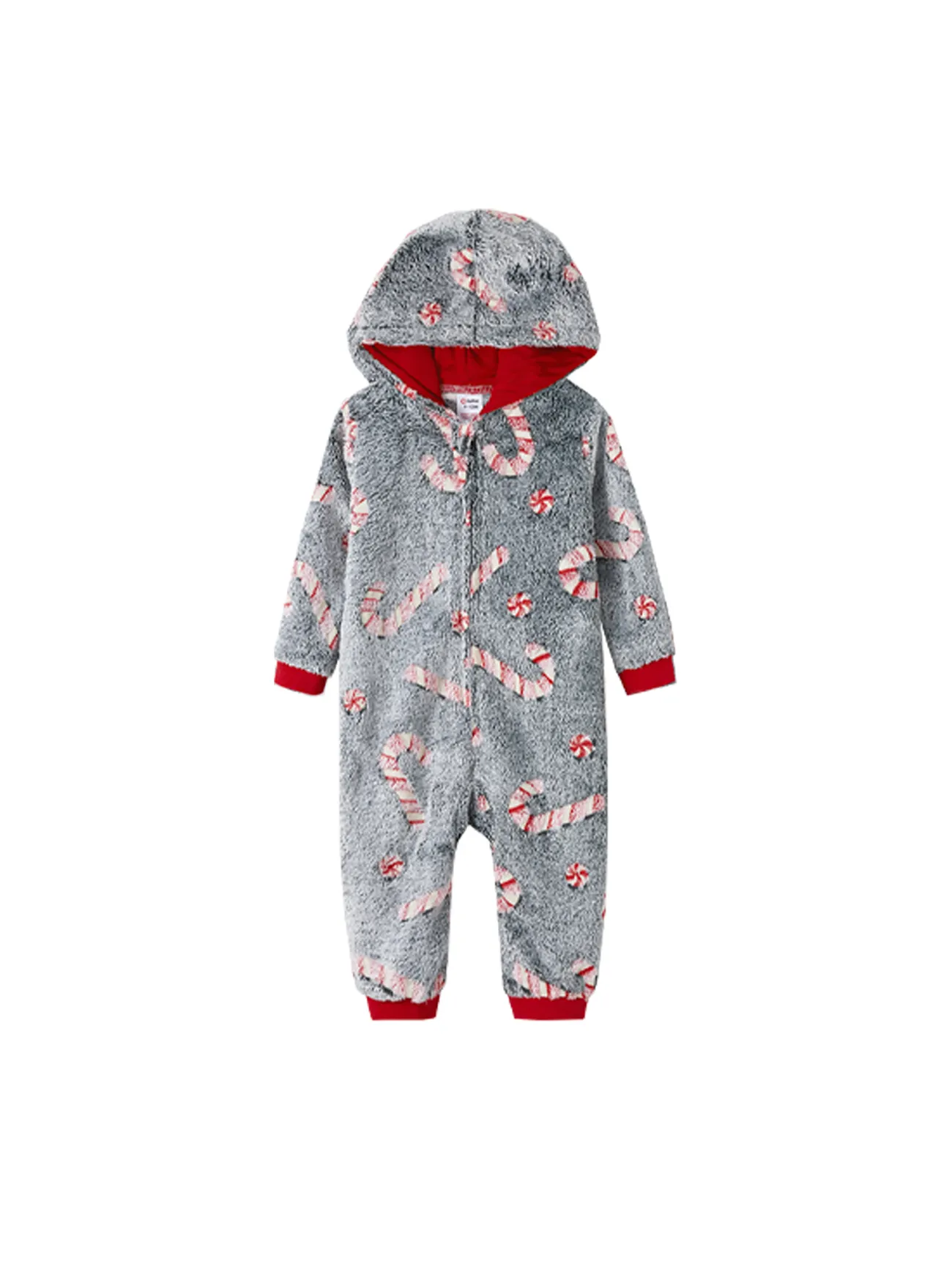 

Onesies Pajamas Matching Christmas Outfits Candy Cane Pattern (Glow in the Dark)