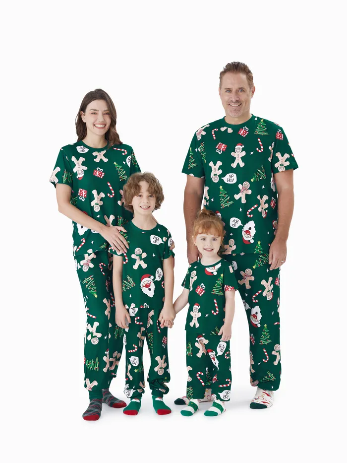 Navidad Looks familiares Manga larga Conjuntos combinados para familia Pijamas (Flame Resistant)