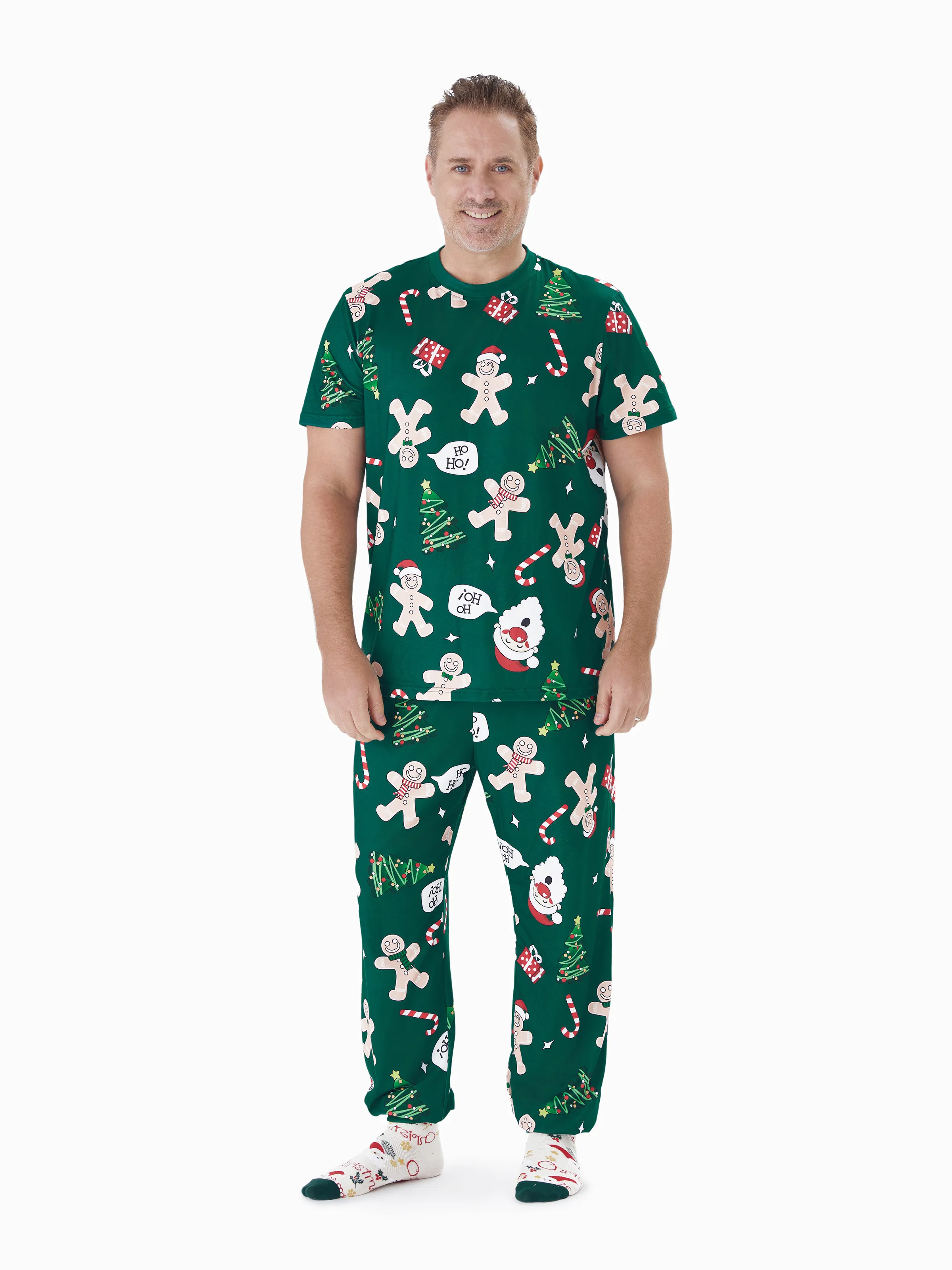 

Christmas Family Matching Theme Print Short-sleeve Pajamas Sets