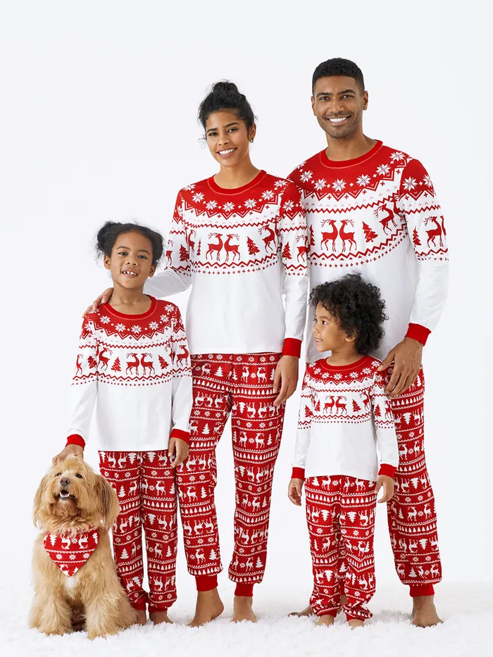 Natale Look per tutta la famiglia Manica lunga Coordinati per tutta la famiglia Pigiami (Flame Resistant)