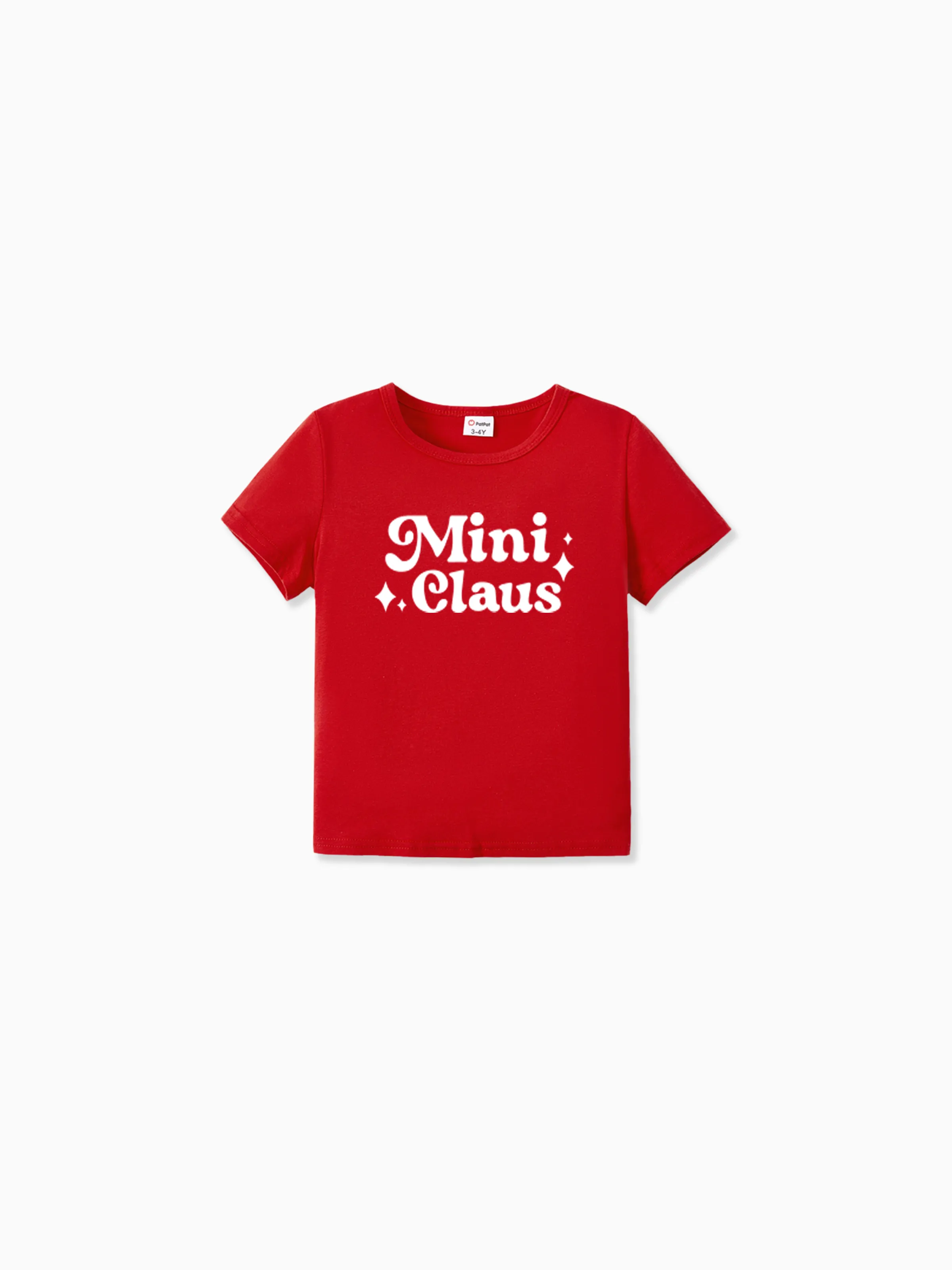 

Christmas Family Matching Short Sleeves Letter Print Tee