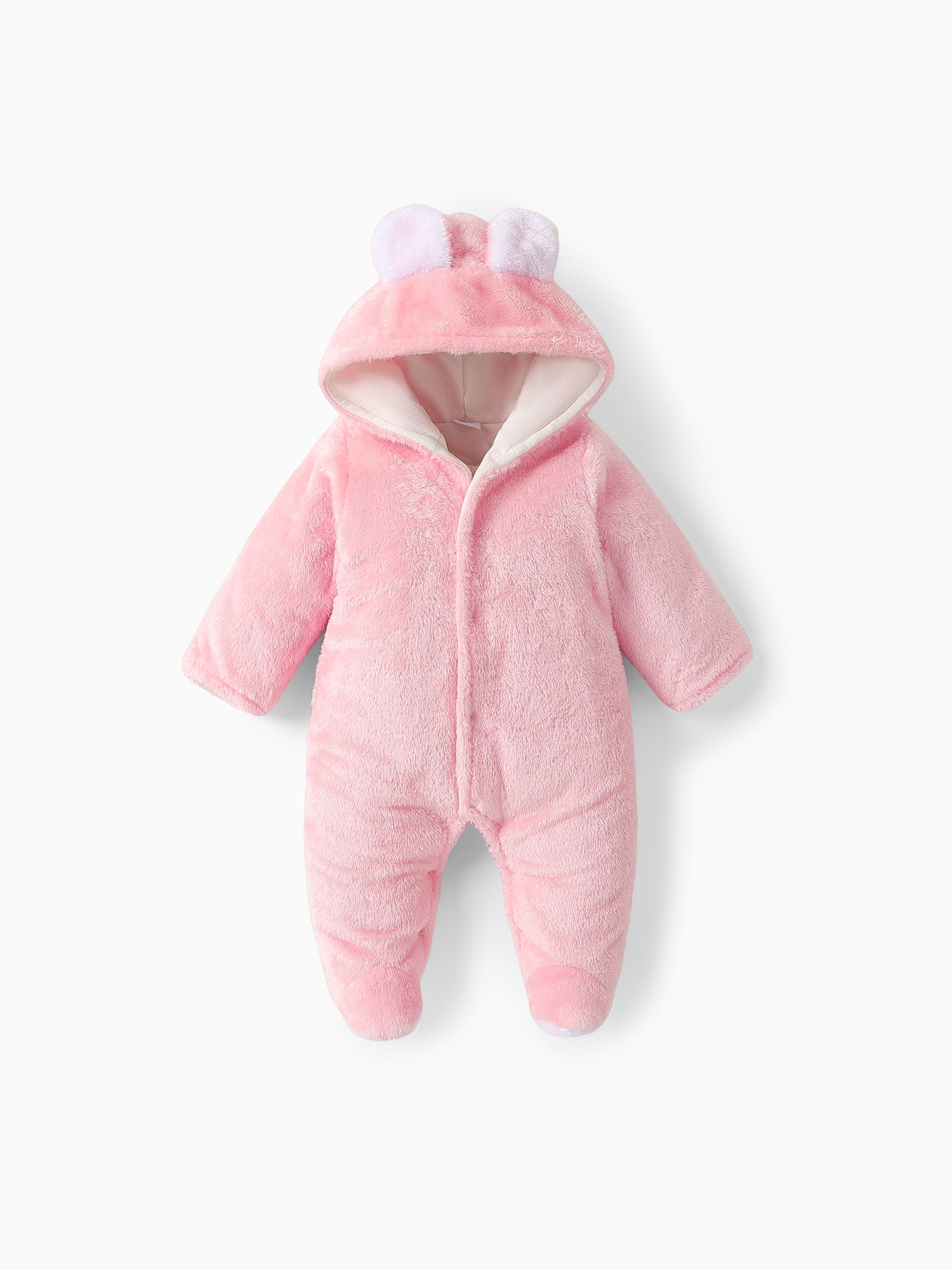 Bear hooded fleece jumpsuit online